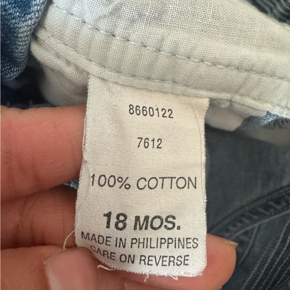 Vintage Baby B’Gosh OshKosh Denim Overalls Train Teddy 18M - Picture 8 of 11